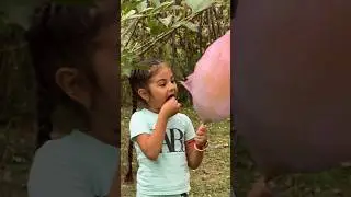 Sweet cotton making in village