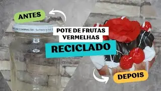 Pote Frutas Vermelhas Framboesa em Biscuit