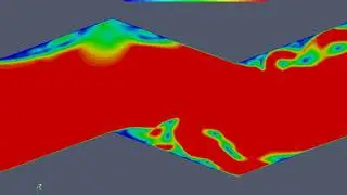 Les simulation with corrugated walls