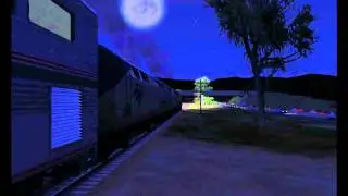 Derailment of Amtrak Southwest Chief Train over Cajon Pass at Night (MSTS)