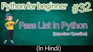 pass list in function in python | python tutorial 2021