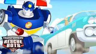 Perseguição de carro! | Transformers Rescue Bots | COMPILAÇÃO | Desenho animado infantil