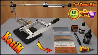 Professional tool for sharpening knives KosiM | A set of oil sharpening stones KosiM be Stone AO 89A