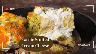 Ooey gooey irresistibly good bread stuffed with cream cheese. Must Try!