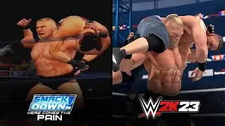 Brock Lesnar F5 Evolution in WWE Games