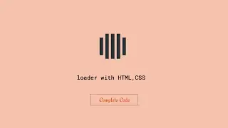 Loader with HTML, CSS || Complete code