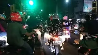 Jalan Margonda Raya - KORPS BRIMOB POLRI di Malam Minggu | Kota Depok, Jawa Barat