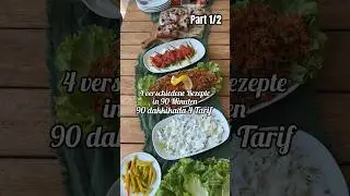 4 Rezepte in 90 Minuten zubereitet | Part 1/2  #apfelkuchen #kısır #salat #portulak #semizotu