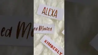 Personalized Names in Vinyl using 