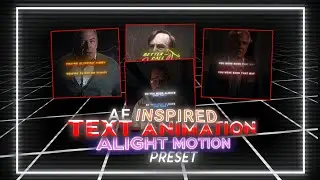 Ae Inspired Text Animation | Alight motion xml #transition #animation