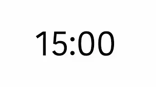 15 Minutes Countdown Timer 4K (no sound) - White
