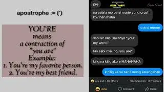 YOUR vs. YOU'RE the Filipino Way!