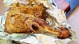 KUCHOMA MGUU WA MBUZI NA FOIL/ JINSI YAKUCHOMA NYAMA 