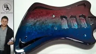 Painting a CRAZY hollow body conversion guitar for GUNS AND GUITARS