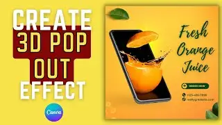 Create 3D Pop Out Effect for Juice brand in Canva