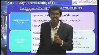 NDT-Unit 3: Class 9-JNTU-Eddy Current Test-Affecting Factors-Skin Effect- Equipment-Eddy Scope-meter