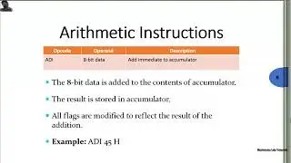 Arithmetic Instructions of 8085/8085 Micro Processor |Electronics Lab Tutorials