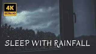 💧 RAIN SOUND RELAXATION (1 HOUR) 4K UHD - Sleep better with rain sound💧⛈ ⚡