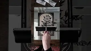 Making a woodcut print. This one is called 