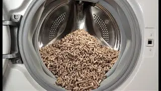 Experiment - 15 kg of Wood Pellets - in a Washing Machine