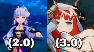 Ayaka vs Nilou Dance Cutscene Comparison | Genshin Impact