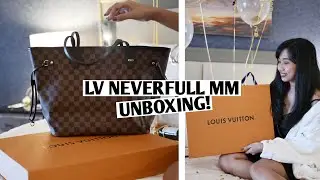 LOUIS VUITTON NEVERFULL MM | Unboxing + Review | Hot stamp | 2021