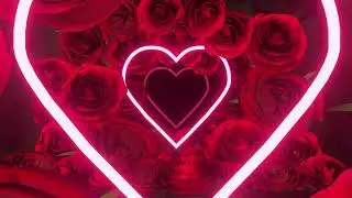 Rose Heart Love Tunnel Background 4K VJ Loop Video | No Copyright Motion Loop Background Video