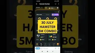 30 JULY - HAMSTER KOMBAT - 5 MILLION COMBO CARDS