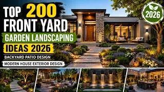 Top 200 Front Yard Garden Landscaping Ideas 2026 Backyard Patio Design modern House Exterior Design 