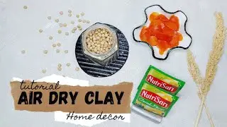 DIY MEMBUAT TATAKAN GELAS AESTHETIC DARI CLAY #clayart #airdryclay