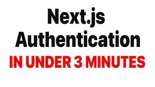 Next.js Authentication in under 3 minutes. Next.js, Prisma and next-auth.