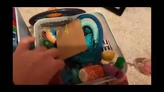 Making a pink fidget pack!