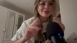 ASMR poking your eye and camera (mouth sounds and brushing camera)