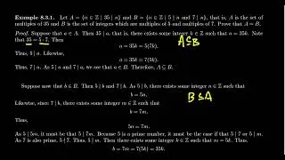 How To Prove Two Sets are Equal