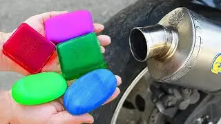 EXPERIMENT SOAP IN 100°C MOTORCYCLE EXHAUST