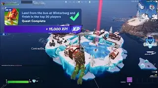 Land from the bus at Winterburg and finish in the top 20 players Fortnite