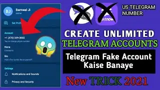 Telegram Fake Account 2021 | How to create unlimited telegram account 2021 | Barnwal Ji Technical