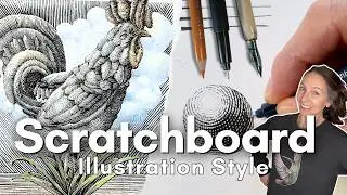 Scratchboard-Engraving Illustration Style with Pen and Ink | Beginner Tutorial