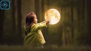 Holding the Moon - Fantasy Photoshop Manipulation Tutorial