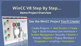 WinCC v8.0 Step By Step 1: The Demo Project You'll Build! 👨🏽‍💻 Learn SCADA Programming 