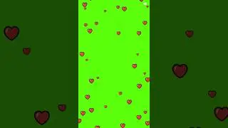 Hearts Flowing Green Screen|| Green Screen Tutorial #shorts #trending #viral #status #terevaaste