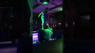 Standing on mechanical bull is skill on another level #machine #bull #kansascity #mechanicalbull #us