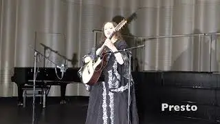 J.S.Bach Lute Suite e-minor BWV 996-Preludium, Presto played by Hedvika Švendová on 8strings guitar