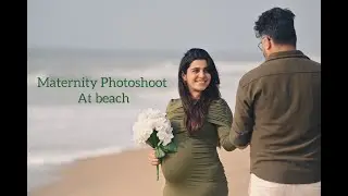 Dreamy Outdoor Maternity Photoshoot  at beach| Aesthetic Pregnancy Shoot