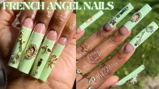 SPRING GREEN FRENCH TIP NAILS | Recreating Instagram Nails