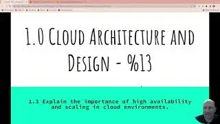 Cloud+ 1.3 Explain the importance of high availability and scaling in cloud environments.