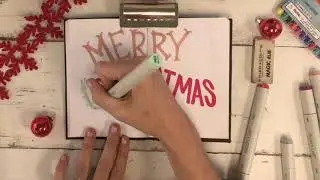 Merry Christmas - Letter with me - A daily art journal Sketch