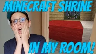 I turned my ROOM into a MINECRAFT SHRINE!!!