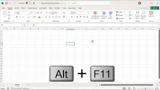 Shortcut to open the Visual Basic for Applications (VBA) editor in excel
