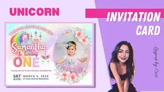 UNICORN INVITATION CARD | INVITATION CARD IDEAS TUTORIAL FOR BEGINNERS